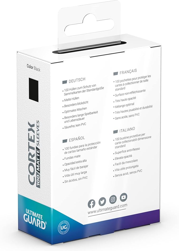 Ultimate Guard Corex Card Sleeves - Black