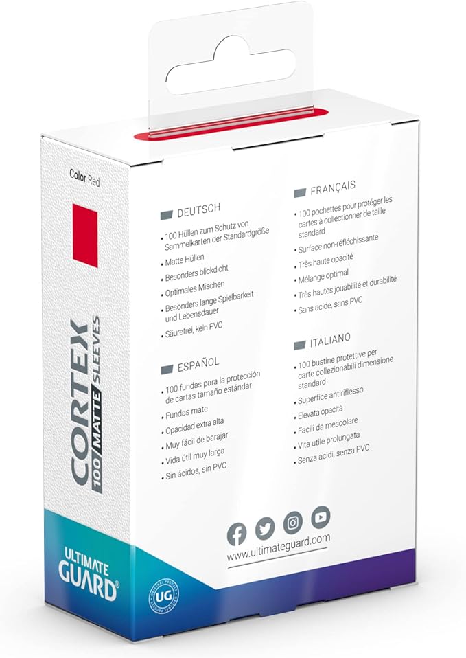 Ultimate Guard Corex Card Sleeves - Red