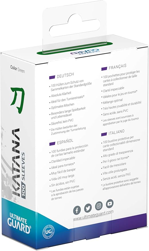 Ultimate Guard Katana Card Sleeves - Green