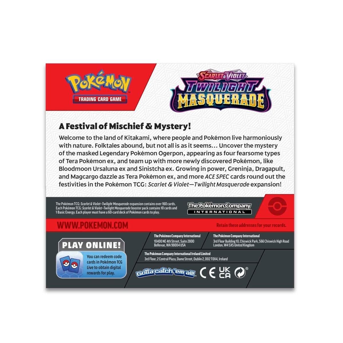 Pokémon Trading Card Game: Scarlet & Violet— Twilight Masquerade Booster Display